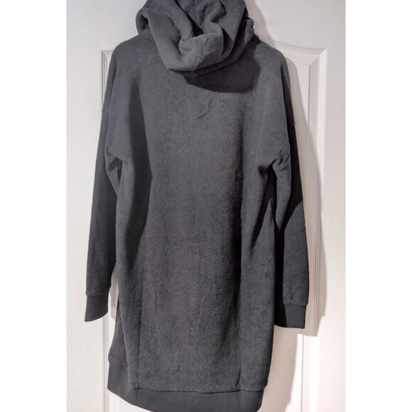 Outerknown | Hightide Hoodie Dress In Charcoal - Picture 4 of 11